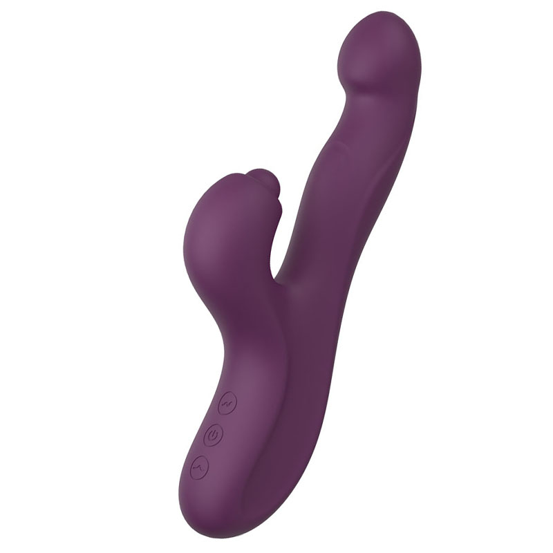 Vibrador de coelho batendo com pontos duplos