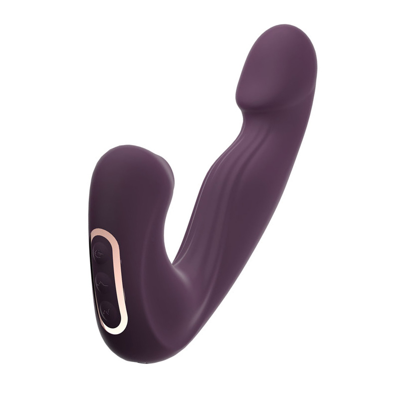 Vibrador de silicone de sucção e batida