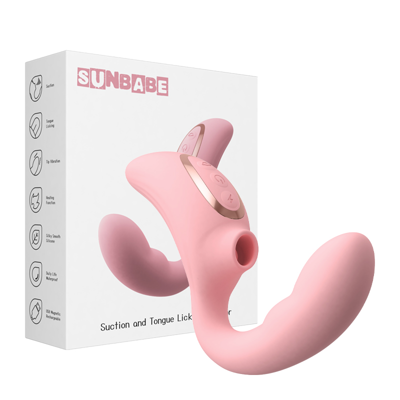 Vibrador de sucção e lambida de língua