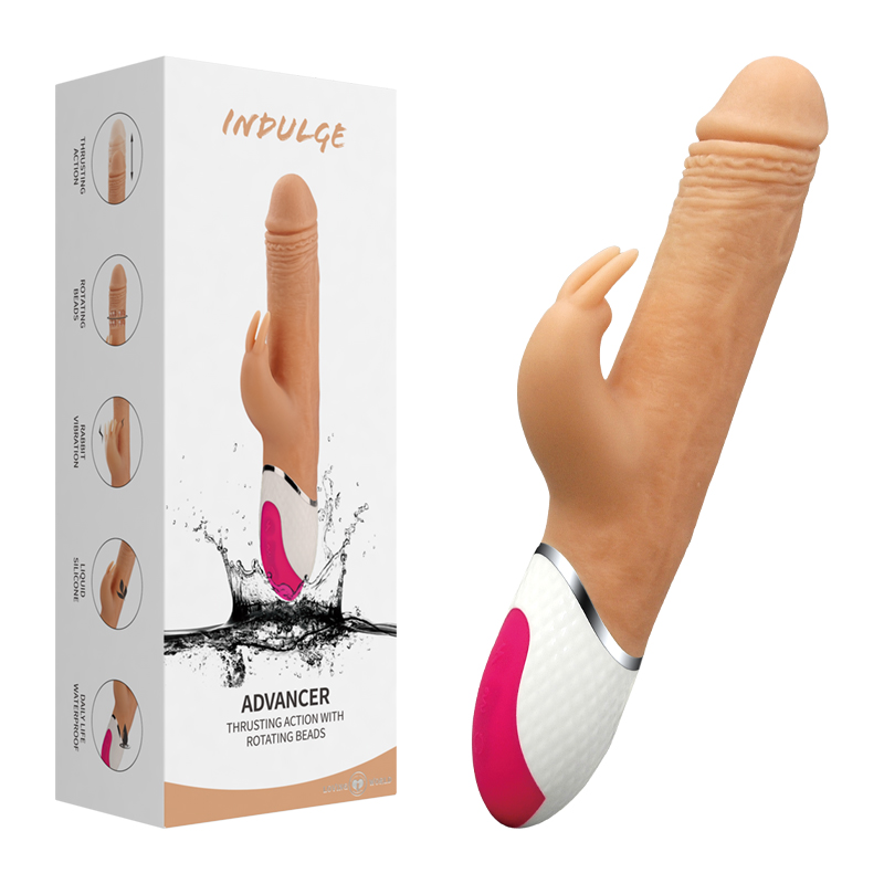 Vibrador Coelho de Empurrão e Rotação de Grânulos